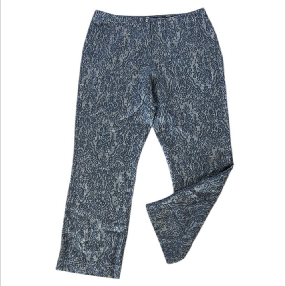 J. Jill Blue embroidered pants size 16 new